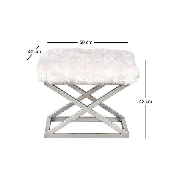 Atelier Del Sofa Capraz Plush Silver, White Atelier Del Sofa Capraz Plush Silver, White